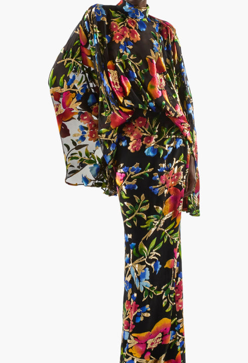 Eolia Technicolor Gown In Multicolor